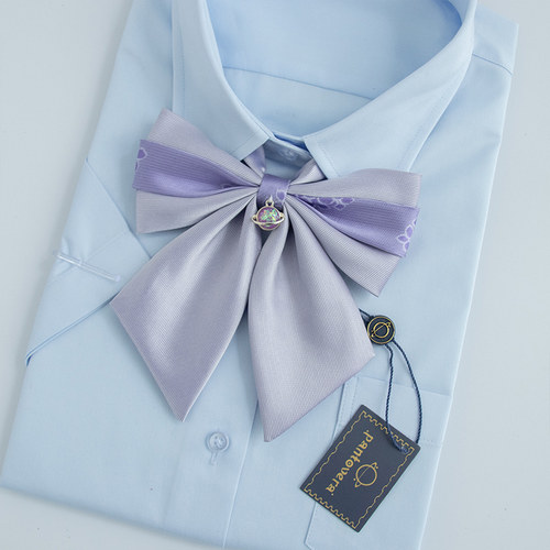 【潘特维拉】木绣花 原创领结斜角JK/DK制服配饰蝴蝶结水手服领花 - 图1