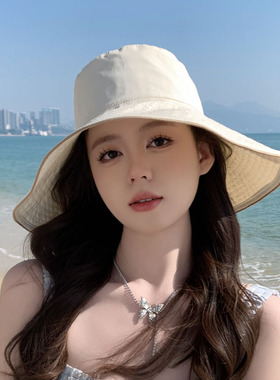 双面戴渔夫帽女春夏季户外遮阳帽