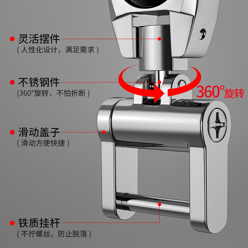 德国钥匙扣男士创意个性汽车防丢钥匙链挂件圈环女高档马蹄扣挂绳-图0