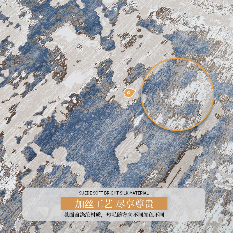 高级土耳其进口美式地毯现代简约轻奢北欧客厅卧室沙发茶几床边垫