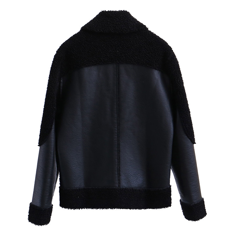 春秋2020新款大码女装两面穿短外套 枫朵皮衣