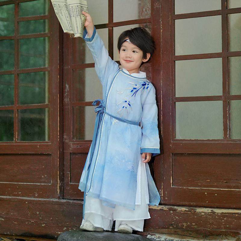 儿童汉服男童少爷服男孩唐装古装演出服新中式国学服古风帅气古装,淘宝优惠券,粉丝福利购,淘宝优惠卷