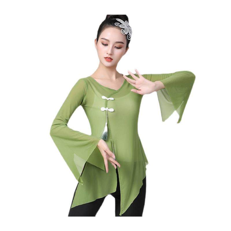 古典舞身韵纱衣喇叭袖中国风舞蹈服雪纺阔腿裤女民族风广场舞套装,淘宝优惠券,粉丝福利购,淘宝优惠卷