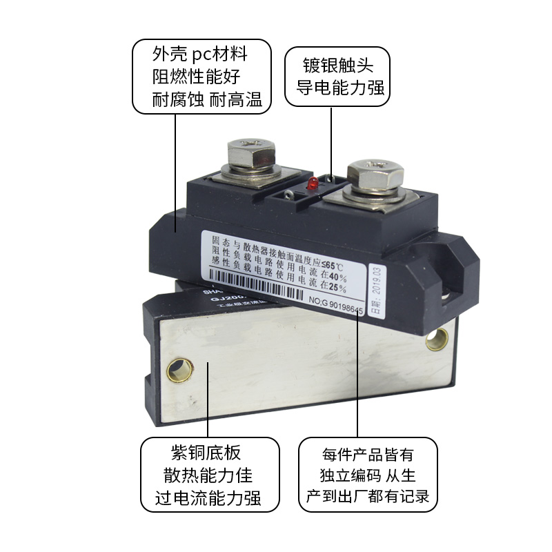 上海上整固态继电器单相GJ系列 100A200A300A 大功率直流控制交流