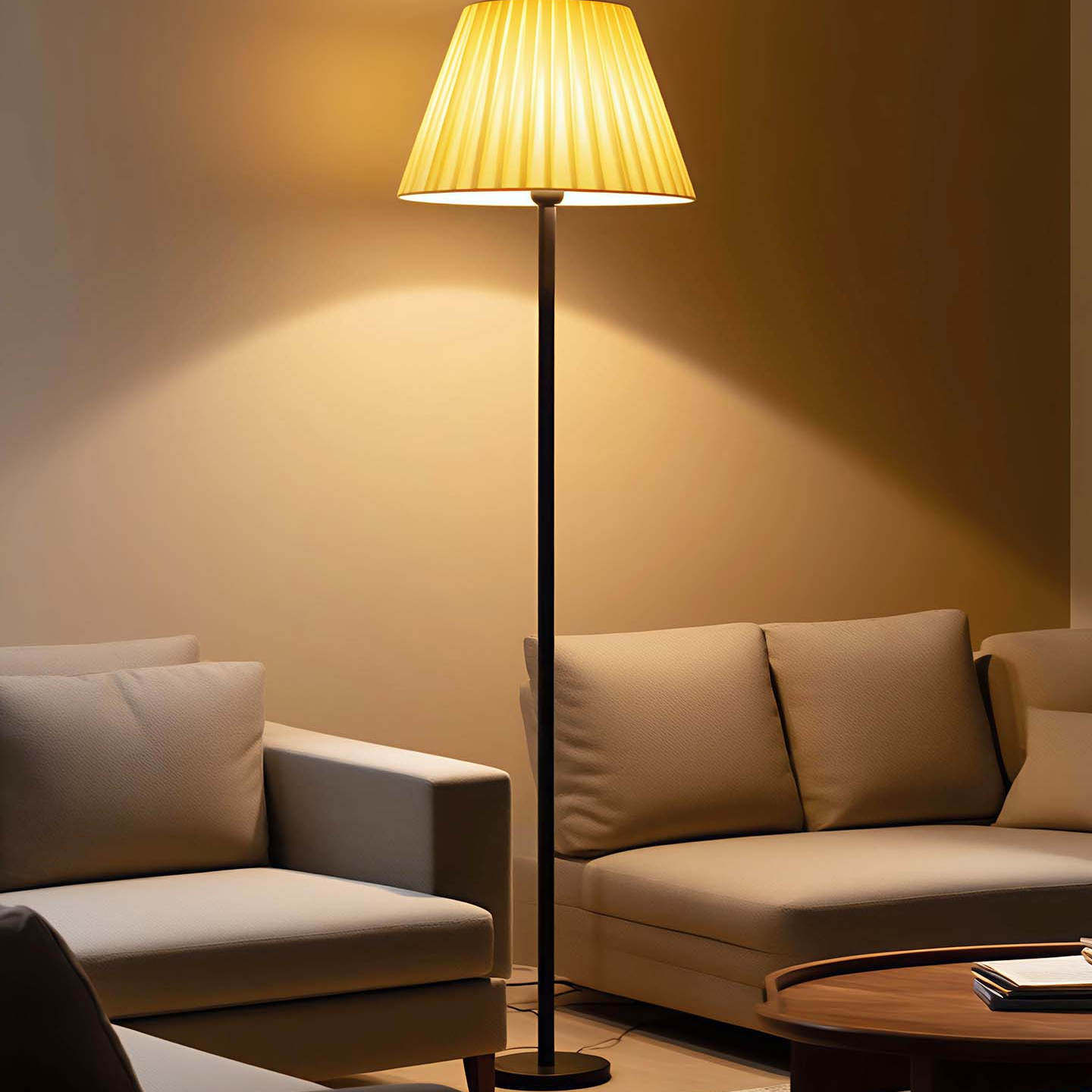 氛围温馨落地灯客厅床头百褶罩北欧装饰沙发边氛围感,淘宝优惠券,粉丝福利购,淘宝优惠卷