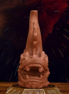 高级火龙天门火烧摆件西北方乾位铜陶瓷厨房用吻螭紫砂底座鸱吻避