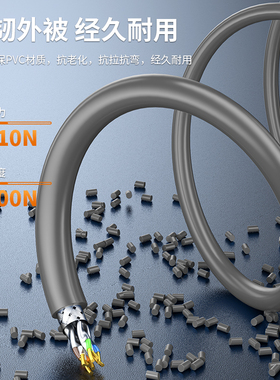 扬业 室内超六类双屏蔽S/FTP网线 CAT6类标准0.57mm双绞线 POE供电监控工程线 灰色 100米 305米 YE-C6100SP