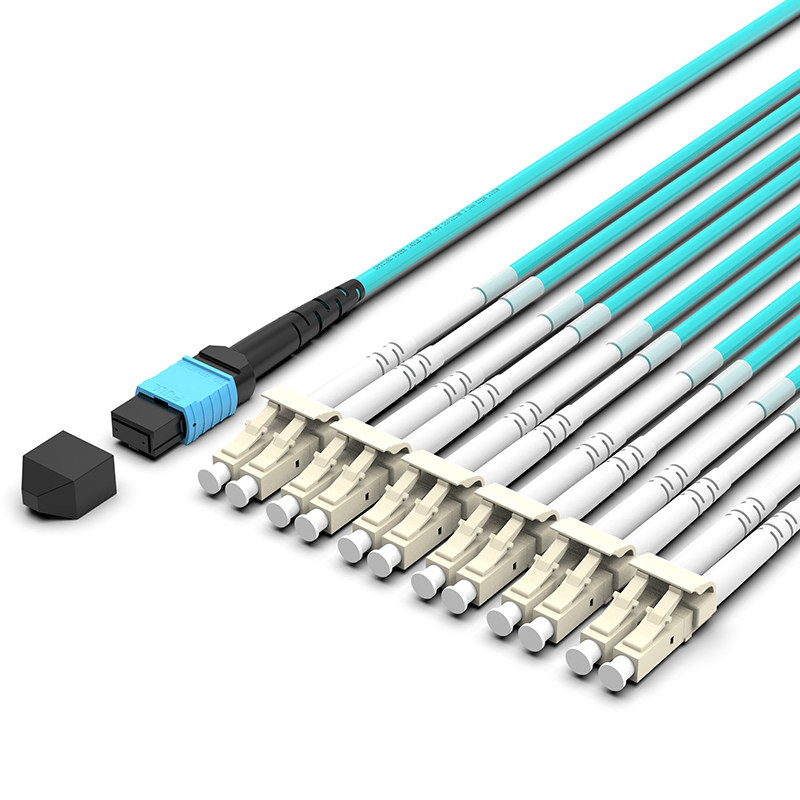 扬业 MPO光纤跳线MPO-LC 8/12/24芯OM3/OM4万兆多模MTP-40/100G光纤模块跳线尾纤光缆1 2 3 5 10 15 ...