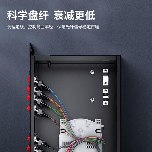 扬业 卡扣式光纤终端盒4口8口12口24口48芯接续盒 SC/ST/FC/LC光纤接线盒熔纤盘 方头圆头通用接口光缆熔纤盒 - 图2