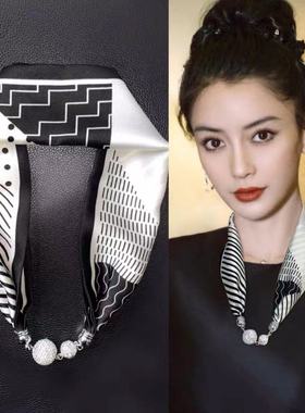 丝巾项链聚酯纤维女百搭时尚