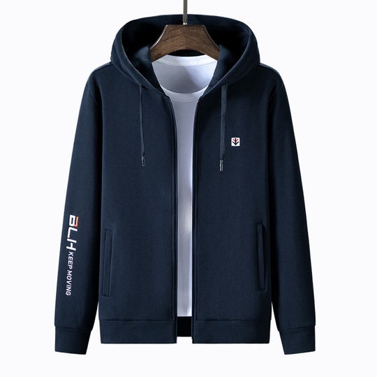 帝客堡高档太空棉女外套2025新款连帽运动休闲卫衣春秋季刺绣砖红