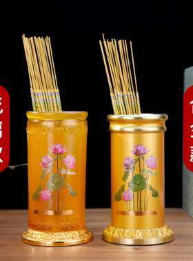 纯铜装香筒莲花招财家用佛堂神柜