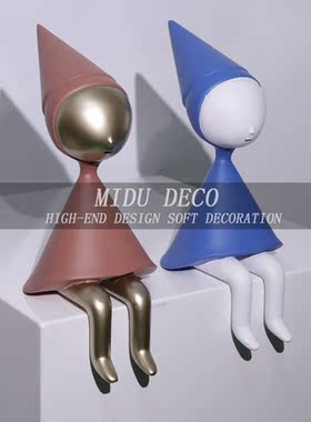 树脂装饰现代客厅帽子女孩