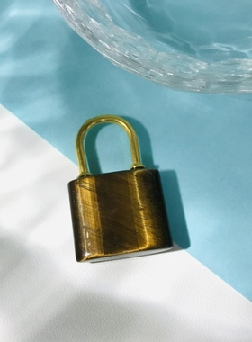 天然水晶爱情同心锁情侣吊坠项链