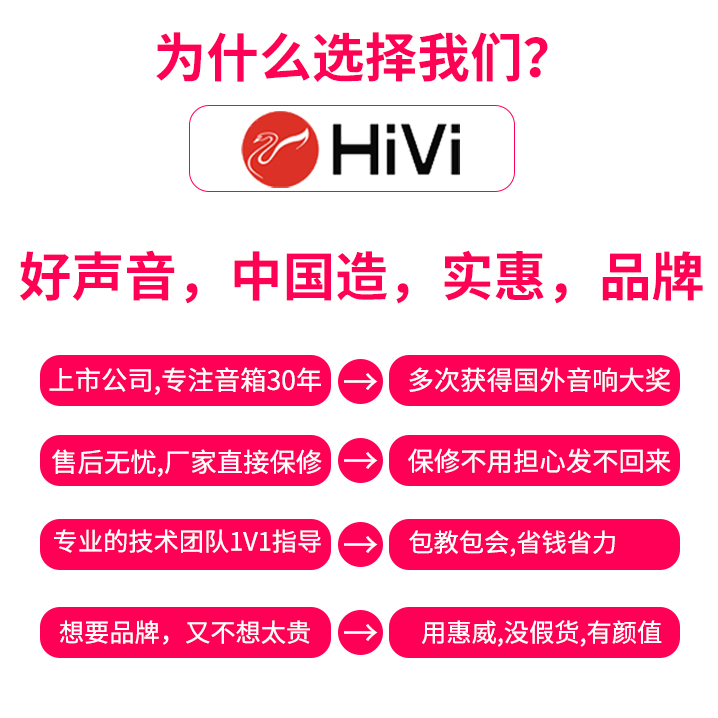 Hivi/惠威 VA6-OS定阻定压会议室店铺壁挂音箱4/5/8寸音响套装 - 图0