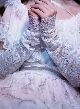 Lolita蕾丝长款手袖女薄款