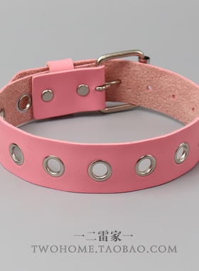 鸡眼钉项圈颈带锁骨链皮带扣脖套