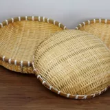 Бамбуковая циркулярная круговая пепка, бамбуковое сито крикет, корзина для хранения продуктов с бамбуком фермеров, дом с корзиной для корзины с фруктами.