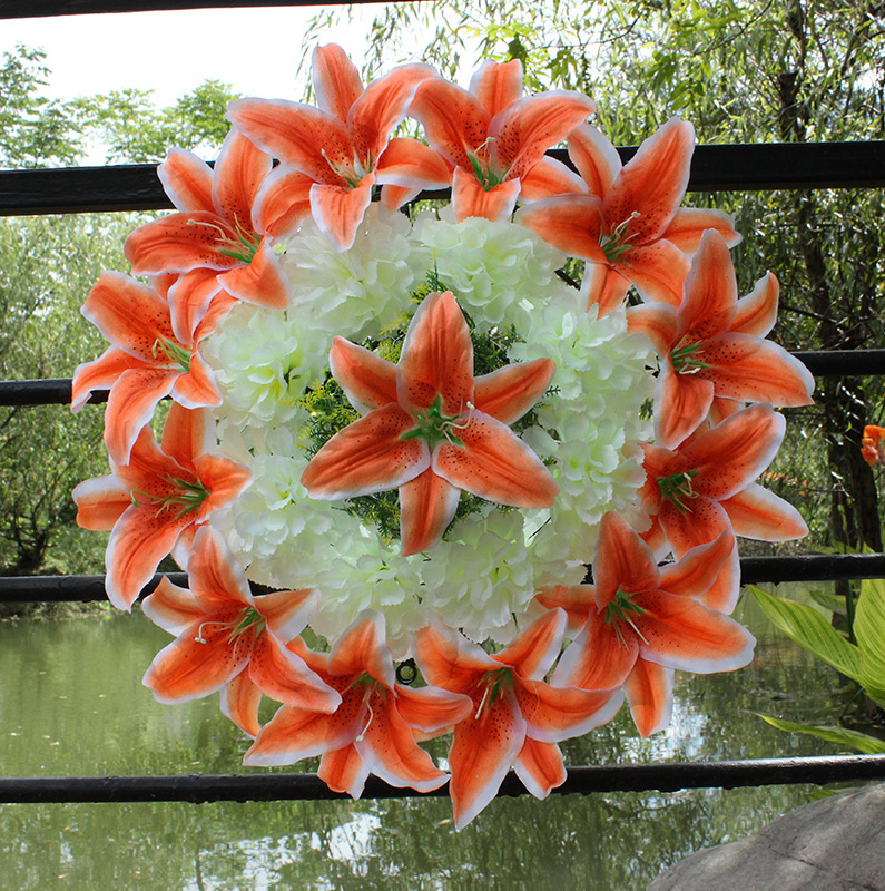 便宜绢花清明花扫墓花仿真菊花大花圈祭祀花殡葬花公墓花厂家批发 - 图2