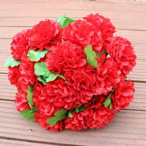 便宜清明花绢花18头菊花束扫墓花塑料花祭祀花插花装饰花批发菊花 - 图0