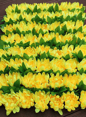 仿真雏菊花排电子花圈排花殡葬花