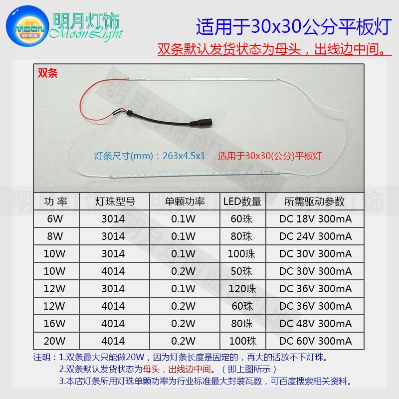 LED平板灯浴霸通用灯条光源家用集成吊顶扣板替换灯芯24W送驱动器,淘宝优惠券,粉丝福利购,淘宝优惠卷
