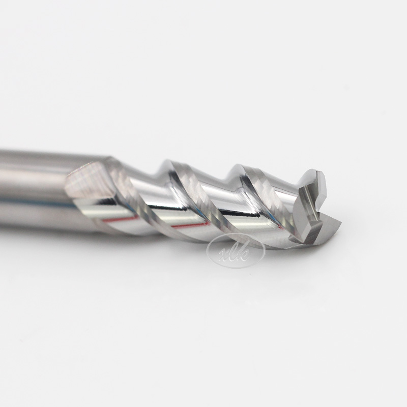 55度钨钢硬质合金铝用铣刀加长3刃精加工铣刀高光铝用刀非标订做-图3