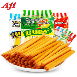 Aji棒棒形手指饼干192g*6袋休闲食品磨牙棒72包网红零食休闲小吃