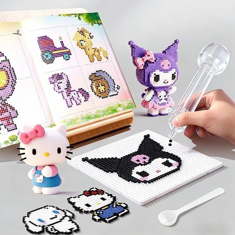 新款自动拼豆笔手工diy拼豆豆材料包全套点按式立体融合豆补充88,淘宝优惠券,粉丝福利购,淘宝优惠卷