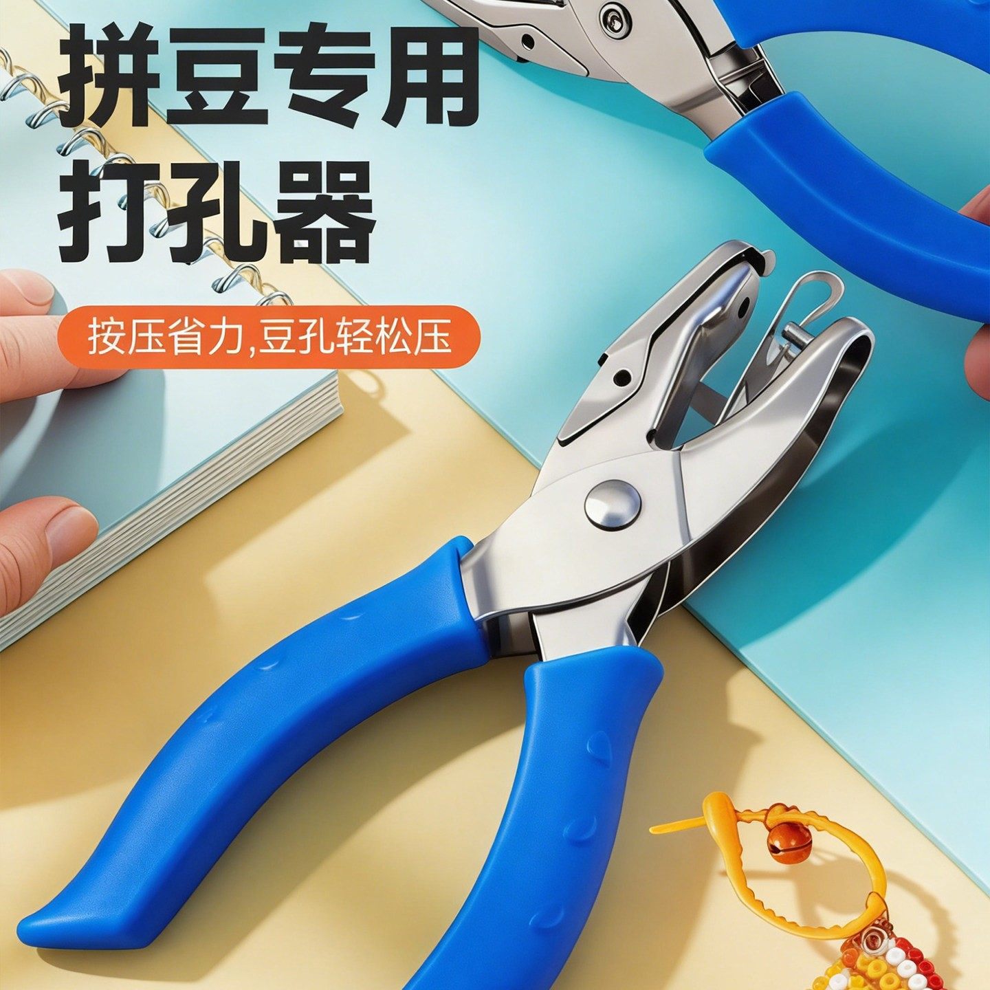 拼豆打孔器专业小型3.0mm小孔拼豆钥匙扣配件DIY材料手持穿孔,淘宝优惠券,粉丝福利购,淘宝优惠卷