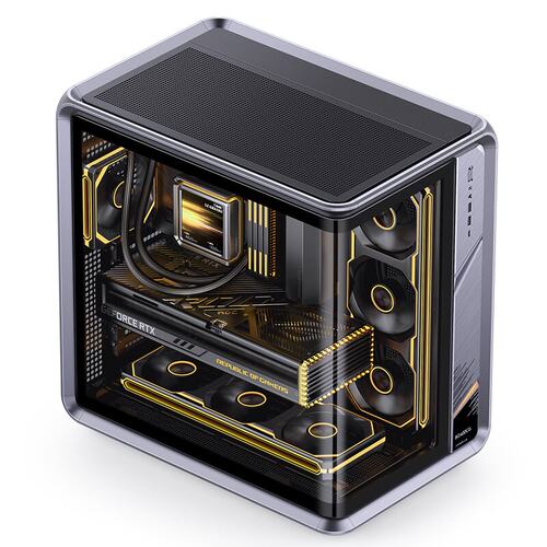 乔思伯BO400CG V2曲面玻璃无立柱海景房360水冷桌面电竞游戏机箱 - 图3
