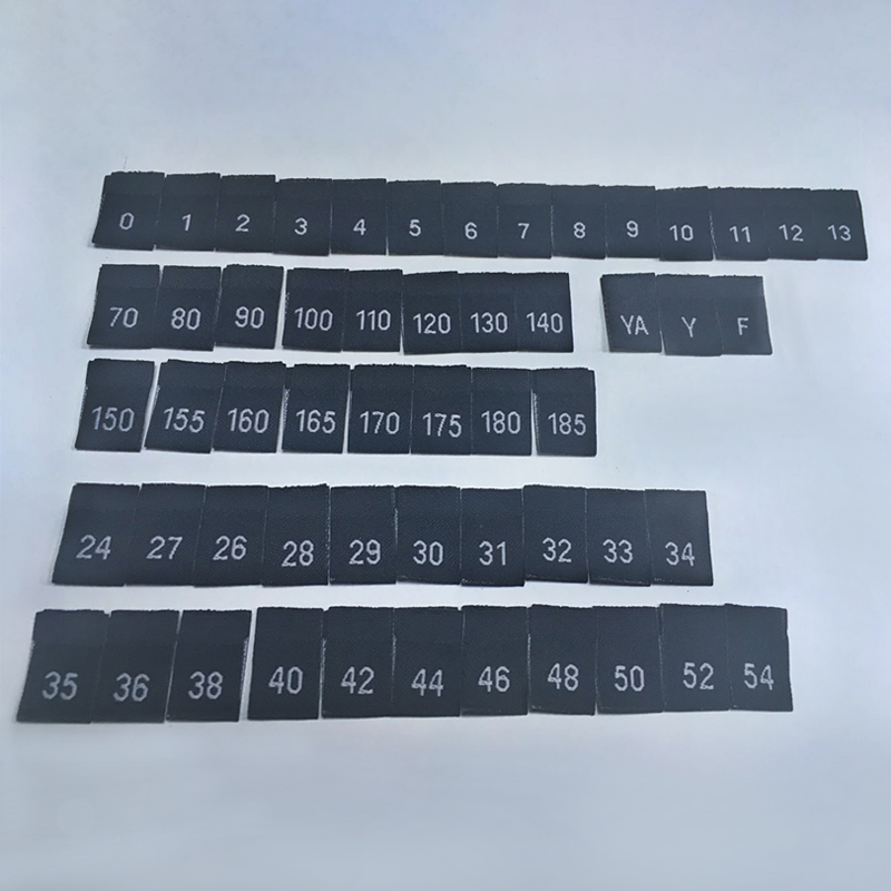 衣服尺码标现货定制数字码标订做尺寸号码标黑白款码标定做服装标-图2