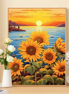 妙笔生花数字油画填色画