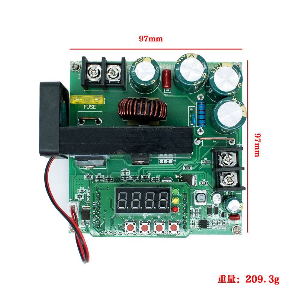 B900W数控直流稳压恒流电源可调升压模块电压电流表120V15A充电器 - 图0