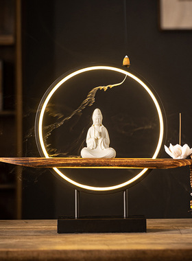 新中式双手合十观音陶瓷摆