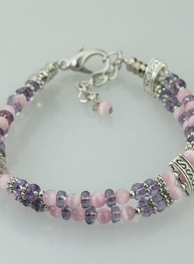 天然水晶韩版复古多层饰品东陵玉