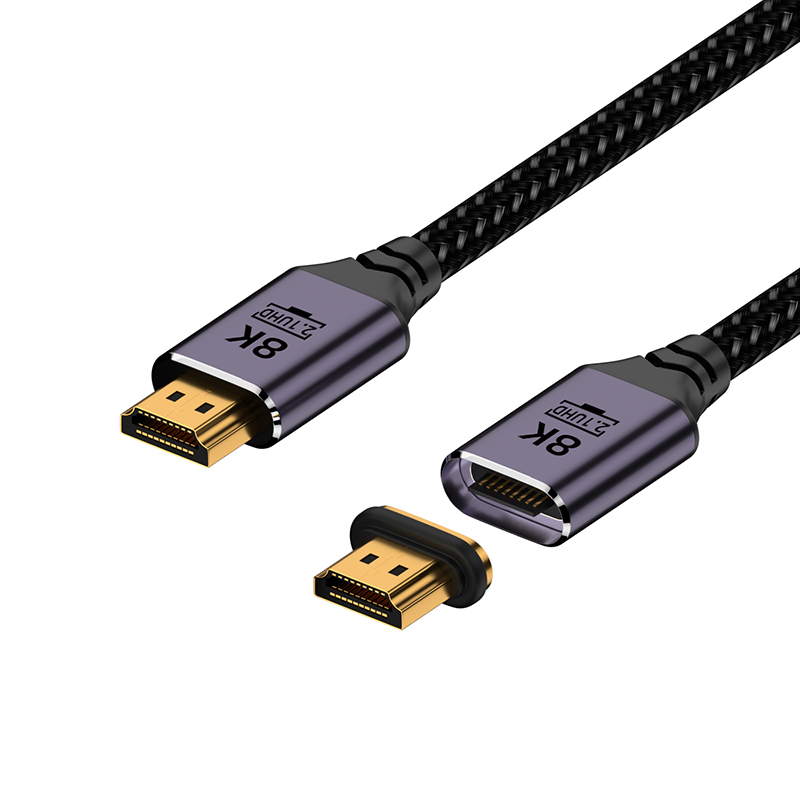 HDMI2.1磁吸连接线公对公8K高清2K144电视笔记本连显示屏投影仪 - 图0