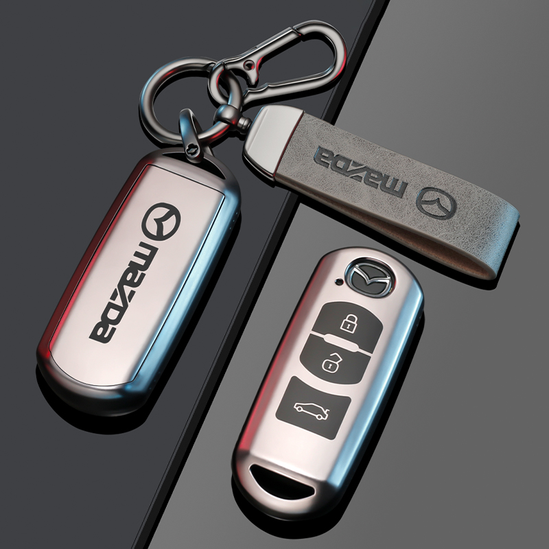 适用马自达3昂克赛拉钥匙套24款cx30汽车cx4阿特兹壳cx5睿翼扣包 - 图0