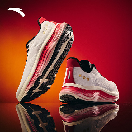 安踏旅步2新年跑步鞋男鞋缓震回弹正品本命年红色运动鞋112615546 - 图3