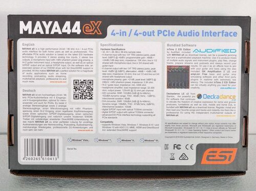 包邮ESI MAYA44 eX玛雅44升级PCIe音频接口录音K歌电脑吉他声卡 - 图2