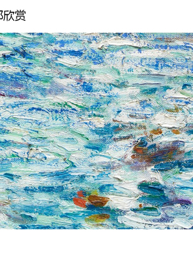 美国印象派风景油画玄关装饰画芯