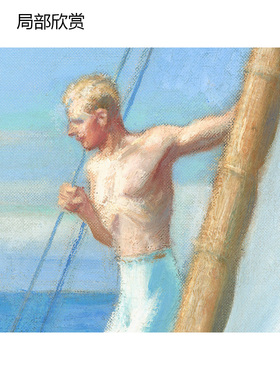 夏日碧海帆船治愈客厅装饰画