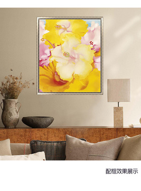 欧姬芙美国花卉抽象油画装饰画