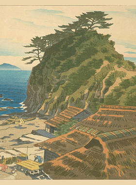 伊东深水伊豆八景浮世绘风景画