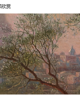 美国风景油画客厅玄关餐厅装饰画