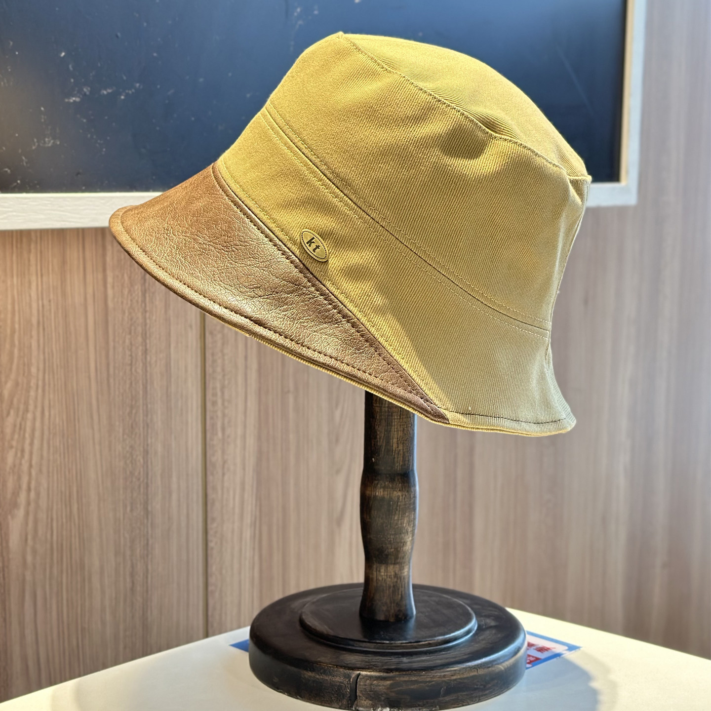 2026新款PU皮质拼接渔夫帽子女可折叠遮阳水桶帽显脸小百搭盆帽,淘宝优惠券,粉丝福利购,淘宝优惠卷