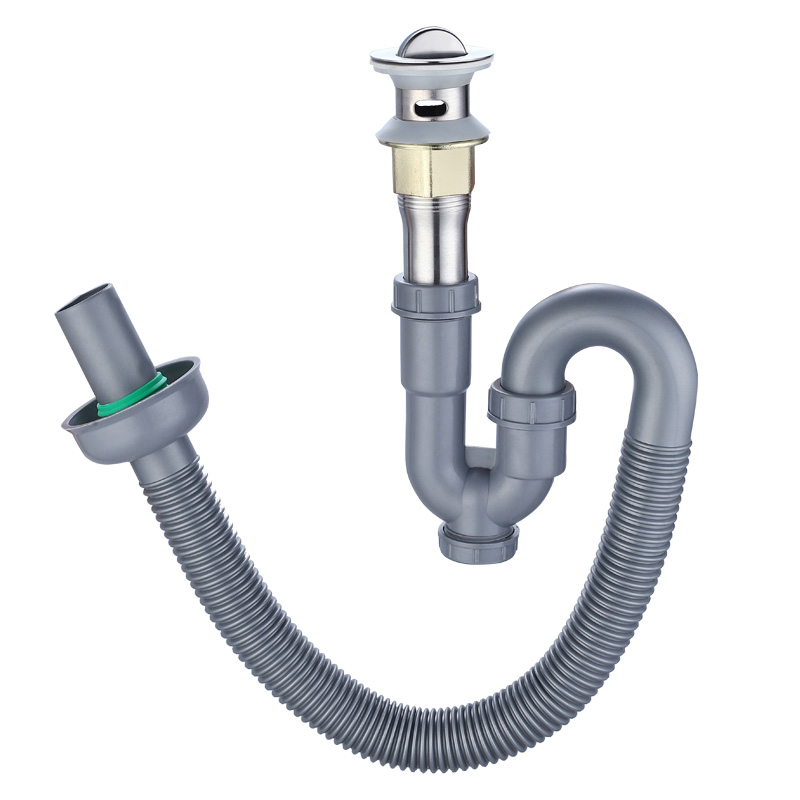 洗手盆防臭下水管脸盆面盆S弯U型排水管套装台盆洗手池下水器配件 - 图3