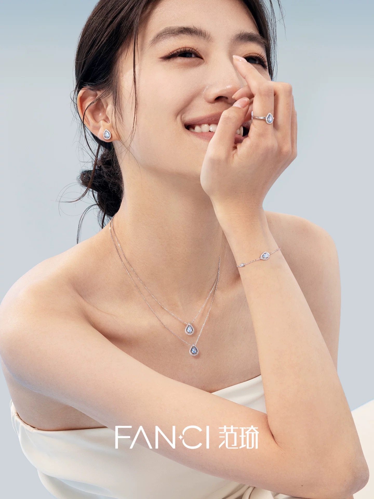 【情人节礼物】蓝眼泪项链毛衣链女生日新年礼物送女友,淘宝优惠券,粉丝福利购,淘宝优惠卷