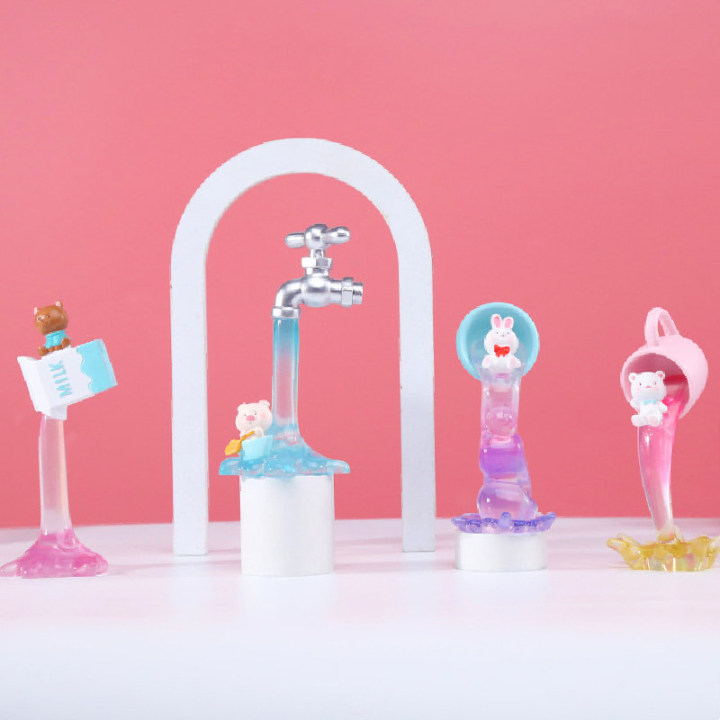 时光流淌可爱小兔子坐浪花儿童学生礼物创意树脂儿童房装饰品摆件