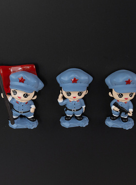 小红军冰箱贴磁吸冰箱上面装饰品